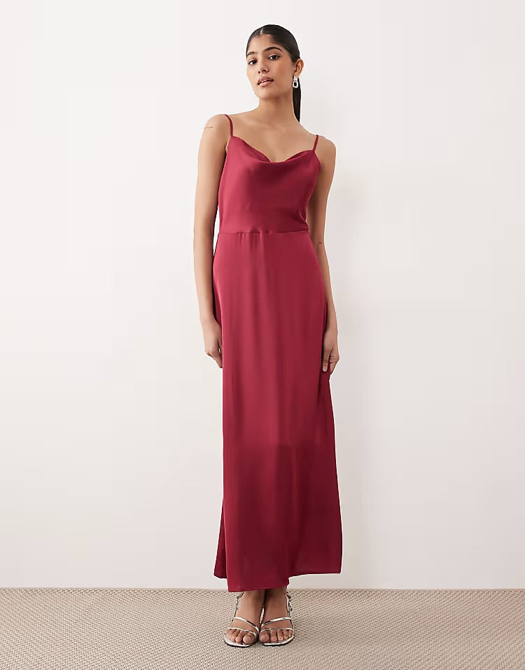Long Red Spring Dress